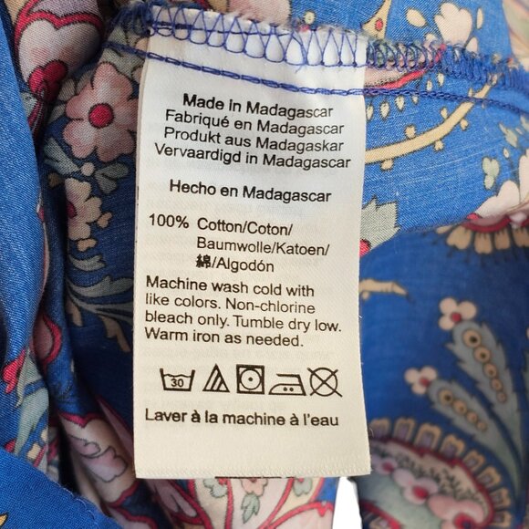 J. Crew Flora Belle Ruffle Shirt Liberty Fabric Sz 4 - Picture 11 of 13